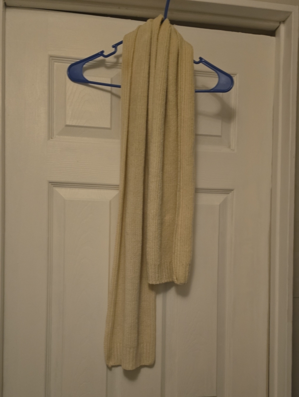 Cream Knit Throw Scarf - Unbranded